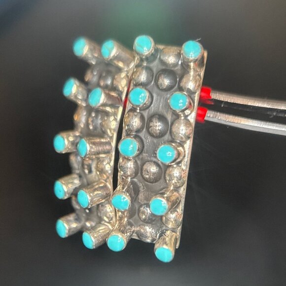 925 MEXICO Turquoise Post Earrings - Picture 3 of 7